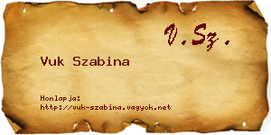Vuk Szabina névjegykártya
